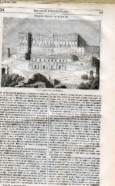 LE MAGASIN PITTORESQUE - Livraison n°051 - palais royal de …