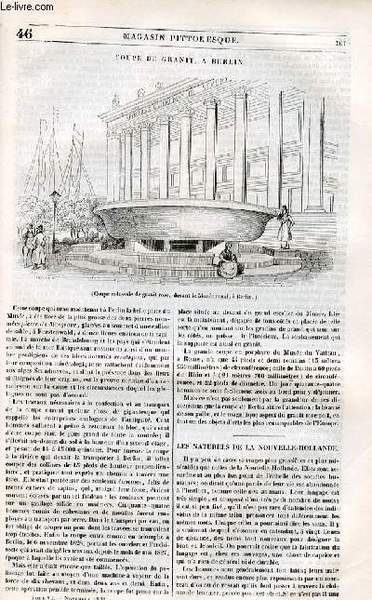 LE MAGASIN PITTORESQUE - Livraison n°046 - Coupe de granit …