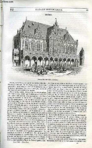LE MAGASIN PITTORESQUE - Livraison n°012 - Brême.