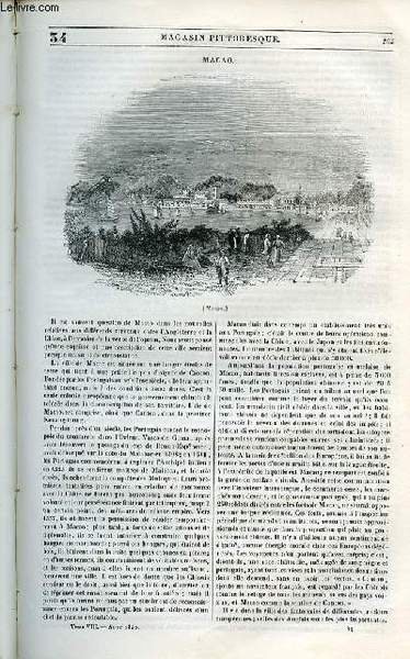 LE MAGASIN PITTORESQUE - Livraison n°034 - Macao.