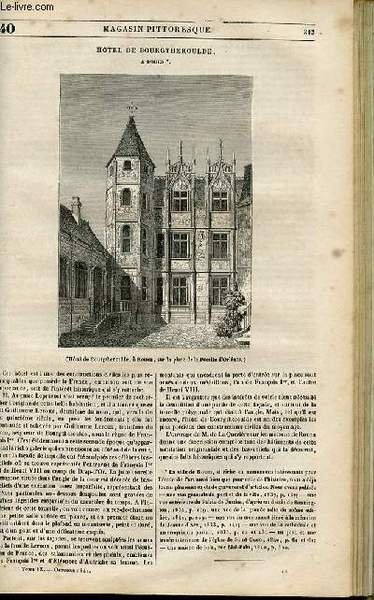 LE MAGASIN PITTORESQUE - Livraison n°040 - Hôtel de Bourgtheroulde …