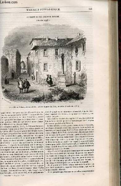 LE MAGASIN PITTORESQUE - Livraison n°027 - Histoire de la colonne infâme, à suivre.