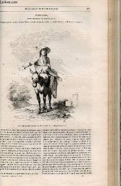 LE MAGASIN PITTORESQUE - Livraison n°041 - Bertoldo, conte burlesque du seizième siècle (composé par le maréchal ferrant Croce mis en vers par les académiciens della Crusca et illustré par Crespi, à suivre.
