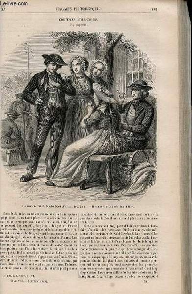 LE MAGASIN PITTORESQUE - Livraison n°037 - Costumes hollandais.