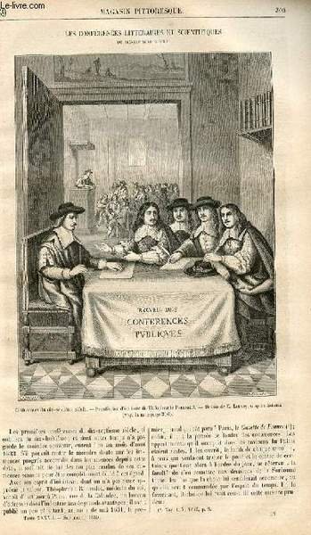 LE MAGASIN PITTORESQUE - Livraison n°039 - Les conférences littéraires …