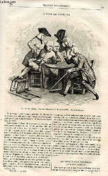 LE MAGASIN PITTORESQUE - Livraison n°25 - La table des …