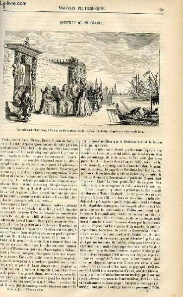 LE MAGASIN PITTORESQUE - Livraison n°08 - Questions de préséance.