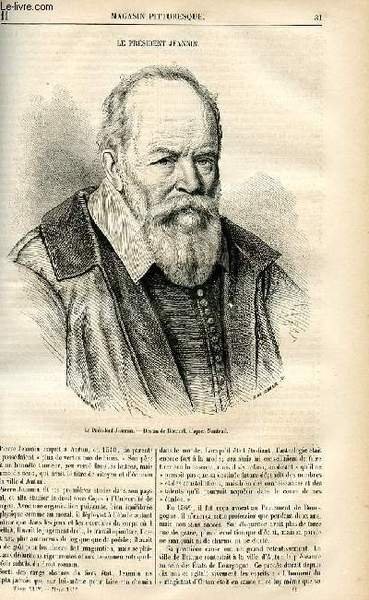 LE MAGASIN PITTORESQUE - Livraison n°11 - Le président Jeannin.