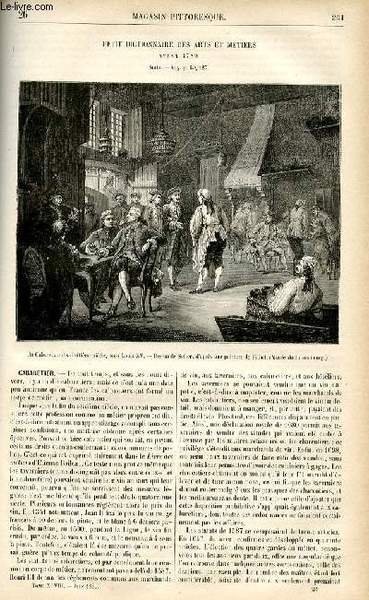 LE MAGASIN PITTORESQUE - Livraison n°26 - Petit dictionnaire des …
