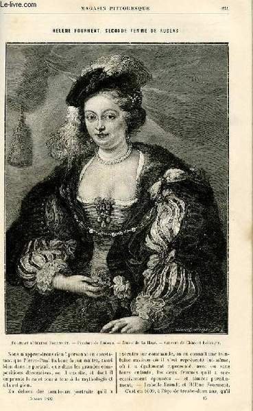 LE MAGASIN PITTORESQUE - Livraison n°15 - Hélène Fourment, seconde …