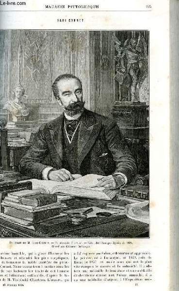 LE MAGASIN PITTORESQUE - Livraison n°14 - Sadi Carnot. | Immagine principale