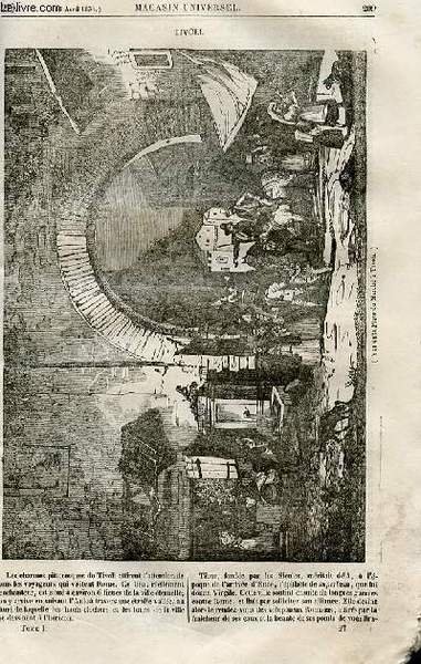 Le magasin universel - tome premier - Livraison n°27 - Tivoli.