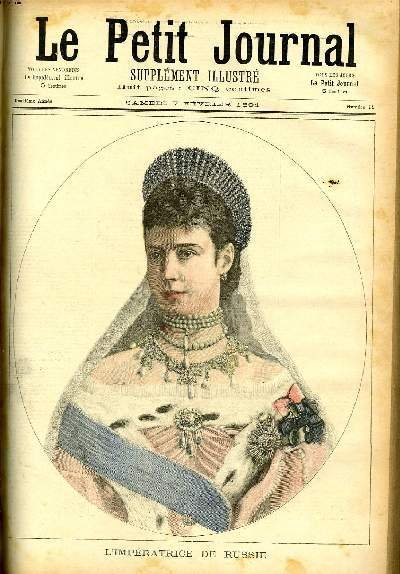 LE PETIT JOURNAL - supplément illustré numéro 11 - L'IMPERATRICE …
