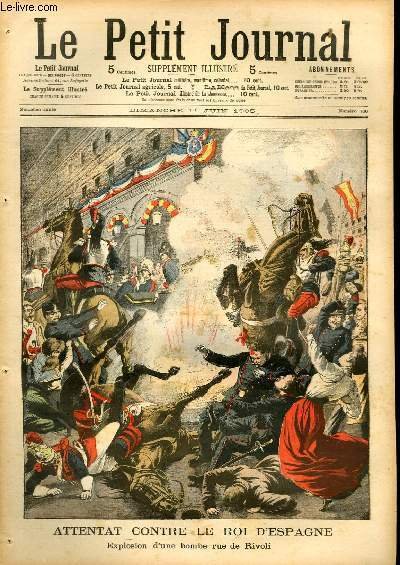 LE PETIT JOURNAL - supplément illustré numéro 760 - ATTENTAT …