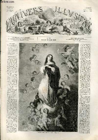 L'UNIVERS ILLUSTRE - PREMIERE ANNEE N° 13 - L'Assomption, de …