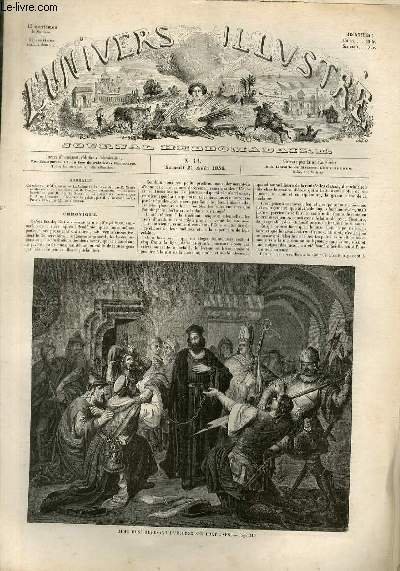L'UNIVERS ILLUSTRE - PREMIERE ANNEE N° 14 - Jean Huss …