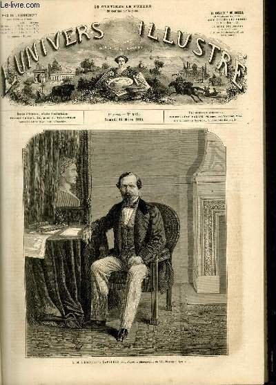 L'UNIVERS ILLUSTRE - HUITIEME ANNEE N° 416 S. M. Napoléon …