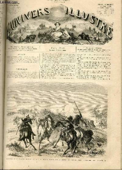 L'UNIVERS ILLUSTRE- NEUVIEME ANNEE N° 526 Rencontre de la colonne impériale mexicaine du général Mendez, avec la guerilla de Regules