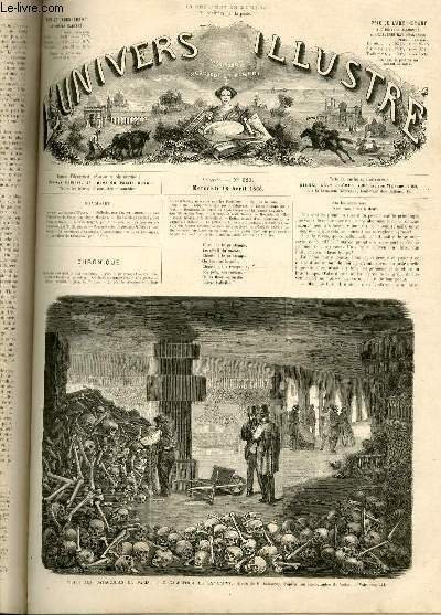 L'UNIVERS ILLUSTRE- NEUVIEME ANNEE N° 529 Visite aux catacombes de …