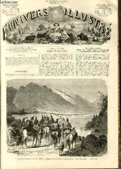 L'UNIVERS ILLUSTRE- NEUVIEME ANNEE N° 548 Passage d'un Brenner par …