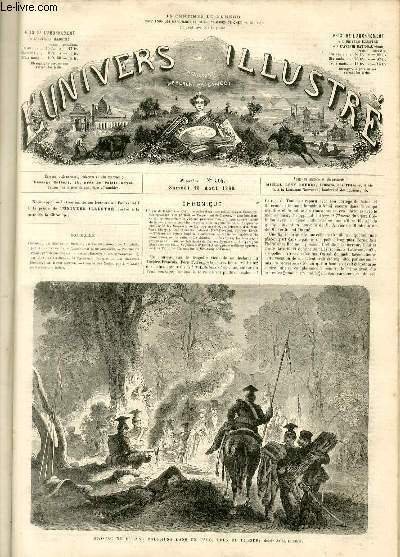 L'UNIVERS ILLUSTRE- NEUVIEME ANNEE N° 564 Bivouac de Hulans Prussens …