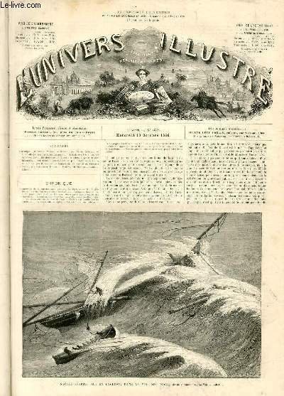 L'UNIVERS ILLUSTRE- NEUVIEME ANNEE N° 579 Navire surpris par un …