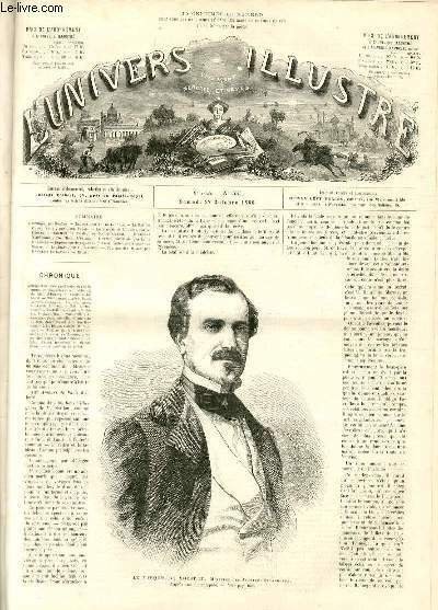 L'UNIVERS ILLUSTRE- NEUVIEME ANNEE N° 584 Le marqui de Moustier, …