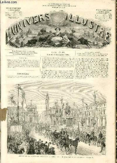 L'UNIVERS ILLUSTRE- NEUVIEME ANNEE N° 590 Arrivée de la députation …