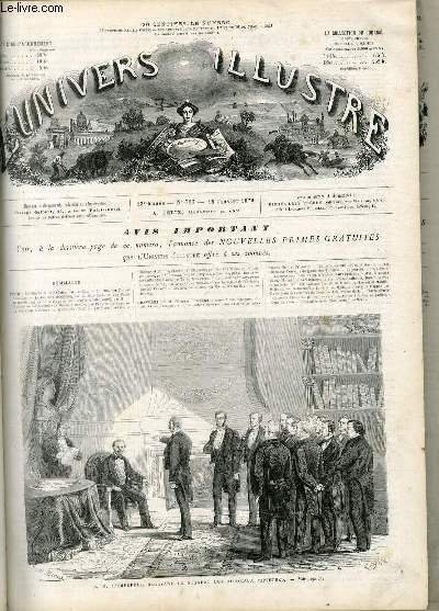 L'UNIVERS ILLUSTRE - TREIZIEME ANNEE N° 783 - S. M. …