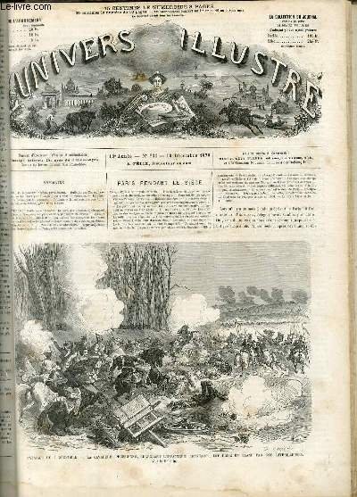 L'UNIVERS ILLUSTRE - TREIZIEME ANNEE N° 830 - Bataille du …