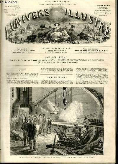 L'UNIVERS ILLUSTRE - DIX-SEPTIEME ANNEE N° 991 Le maréchal mac-Mahon assistant à la fonte d'un affut à l'usine Cail