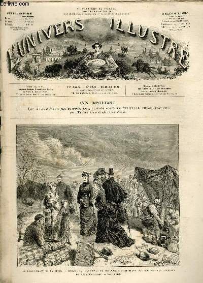 L'UNIVERS ILLUSTRE - DIX-NEUVIEME ANNEE N° 1096 - Le débordement …