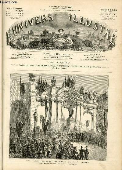 L'UNIVERS ILLUSTRE - VINGTIEME ANNEE N° 1163 - Nancy, Inauguration …