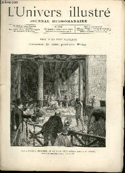 L'UNIVERS ILLUSTRE - TRENTE DEUXIEME ANNEE N° 1799 Paris