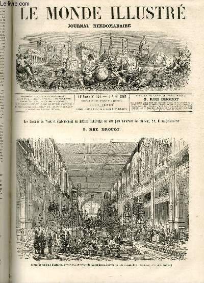 LE MONDE ILLUSTRE N°521 Aspect du vestibule d'honneur, la veille …