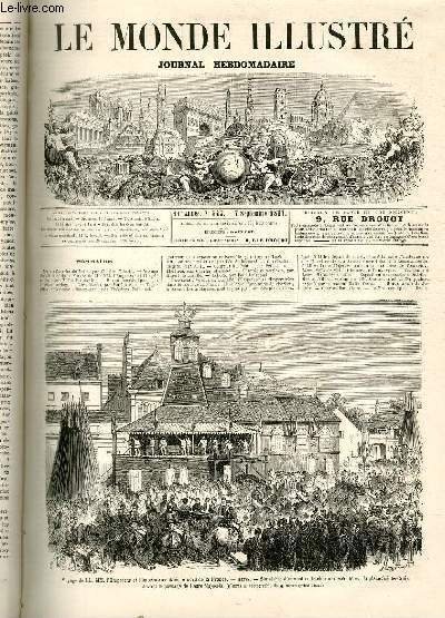LE MONDE ILLUSTRE N°543 Voyage de LL. MM. l'Empereur et …