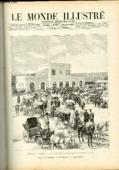 LE MONDE ILLUSTRE N°2228 - Jérusalem - L'arrivée à la gare des marins français de l'escadre française du Levant.