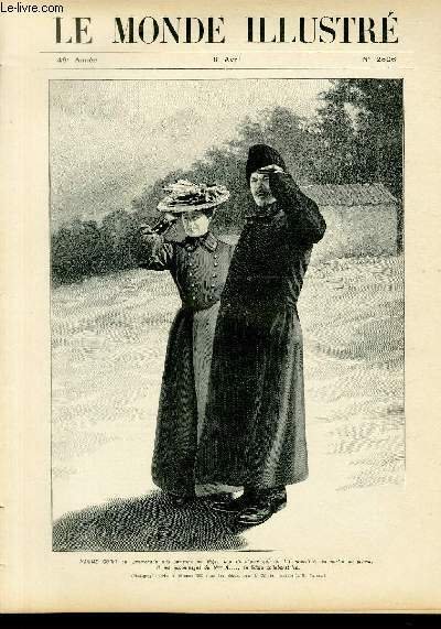LE MONDE ILLUSTRE N°2506 Maxime Gorki en promenade aux evirons de Riga, lieu de séjour qui lui fut imposé à sa sortie de prison