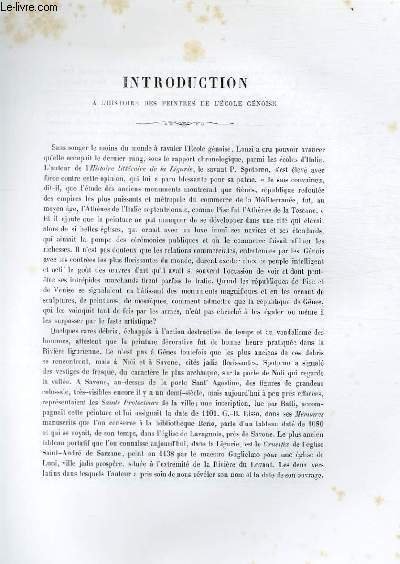 Introduction à l'histoire des peintres de l'école Génoise.