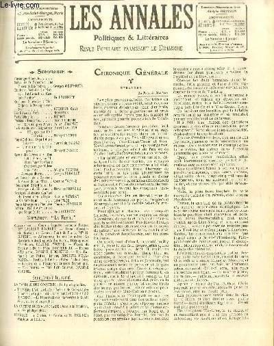 LES ANNALES POLITIQUES ET LITTERAIRES N° 1134 (1er semestre) Etudes …