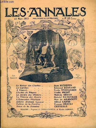 LES ANNALES POLITIQUES ET LITTERAIRES N° 1552 Le Jardin des Oliviers, par Matilde Serao.