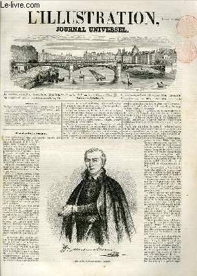 L'ILLUSTRATION JOURNAL UNIVERSEL N° 469-Histoire de la semaine. — Documents officiels. — Courrier de Paris. — Revi littéraire. — Choix d’un état. — Les chutes du Niagara. — Tivoli. —B bliographie musicale. — Tableau de Paris. — Une fête publique à.