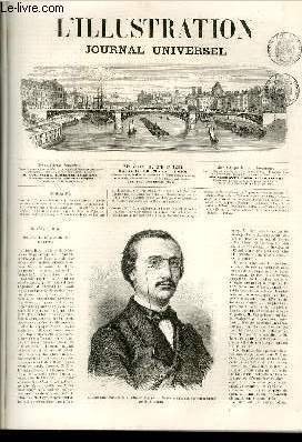L'ILLUSTRATION JOURNAL UNIVERSEL N° 1202-Texte : M. J. Iîara, ministre de la justice de Belgique. — Revue j politique de la semaine — Courrier de l’aris. — Colonne d'ar- j tillerie égyptienne à dos de chameau. — Embellissements de Nnples. — Un dernier.