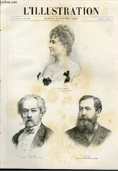 L'ILLUSTRATION JOURNAL UNIVERSEL N° 2500 - Gravures: Mme la baronne …