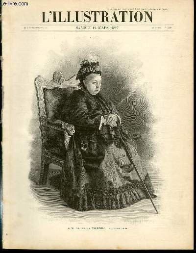 L'ILLUSTRATION JOURNAL UNIVERSEL N° 2820 - Gravures: S.M. la reine …