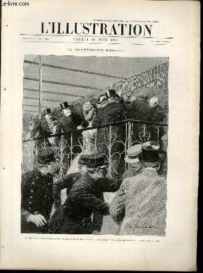 L'ILLUSTRATION JOURNAL UNIVERSEL N° 2937 - Gravures: M.de Christiani menaçant …