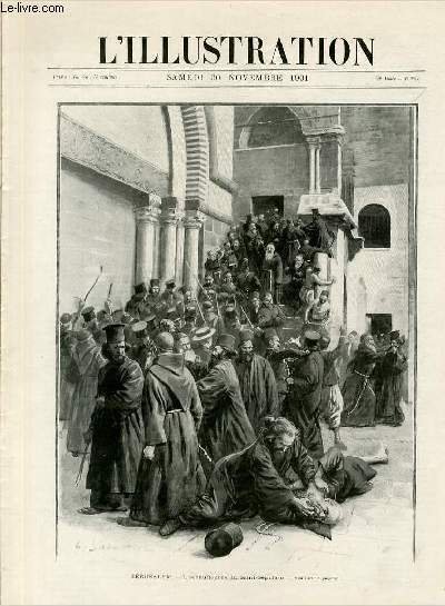 L'ILLUSTRATION JOURNAL UNIVERSEL N° 3066 - Gravures: Jérusalem, l'echauffourée du … | Immagine principale