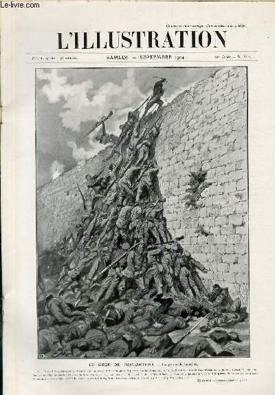 L'ILLUSTRATION JOURNAL UNIVERSEL N° 3211 - Gravures: le siege de Port-Arthur, la pyramide humaine par Scott - la bataille de Liao-Yang, attaque nocturne des positions russes par une colonne japonaise par Scott / Articles: la crise marseillaise.