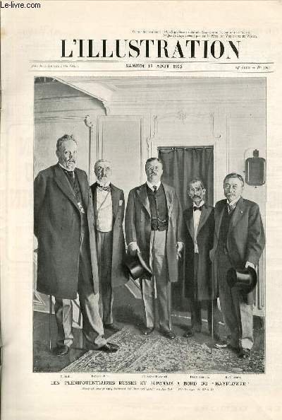 L'ILLUSTRATION JOURNAL UNIVERSEL N° 3260 - Gravures: les plénipotentiaires russes …