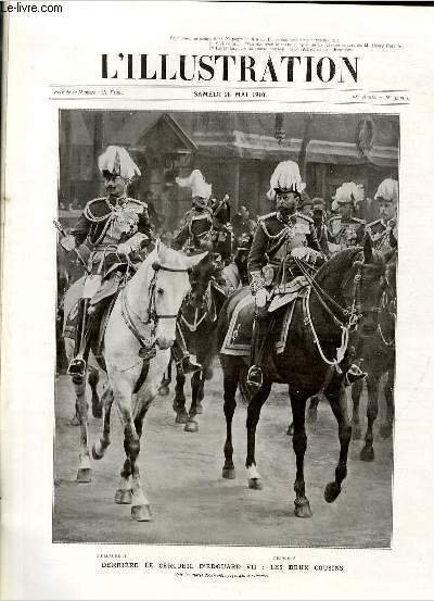 L'ILLUSTRATION JOURNAL UNIVERSEL N° 3509 - Gravures: derriere le cercueil d'Edouard VII: les deux cousins - Londres en deuil, impression de Westminste Hall par Paul Renouard / Articles: le journal de la comète par Camille Flammarion (suite-voir le numero
